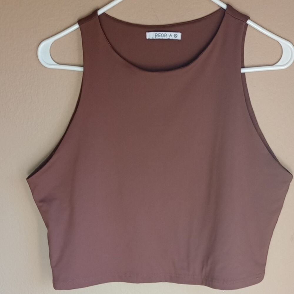 ReoRia Brown Crop Top Athletic Active Size 2X